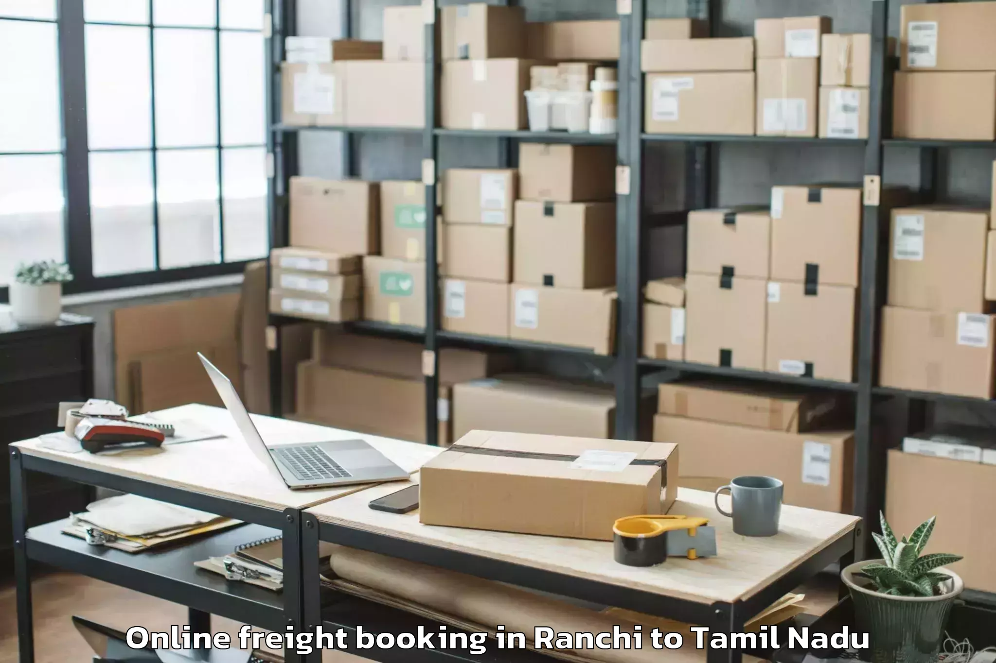 Hassle-Free Ranchi to Gandarvakkottai Online Freight Booking